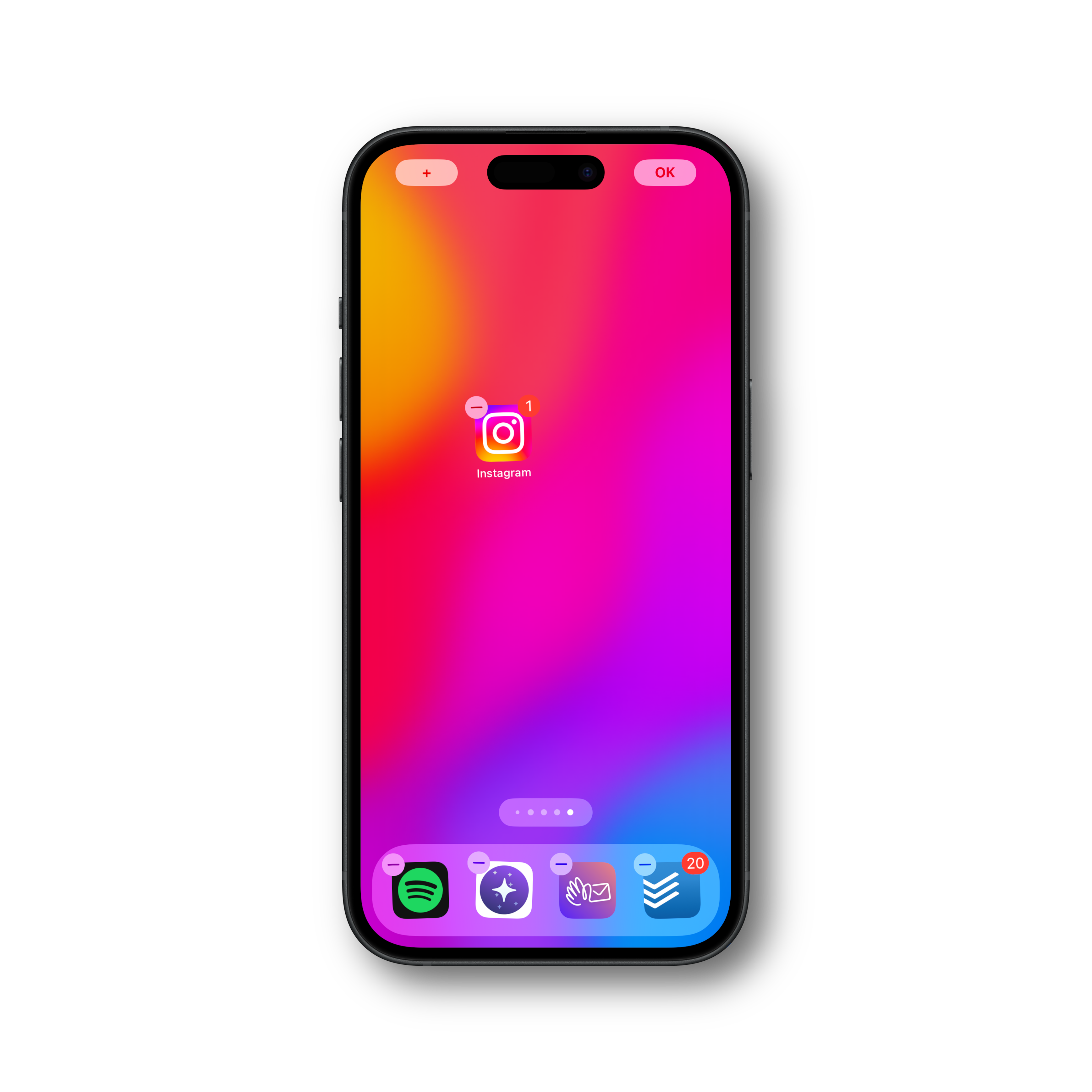 A screenshot from my iPhone with the Instagram app about to be deleted