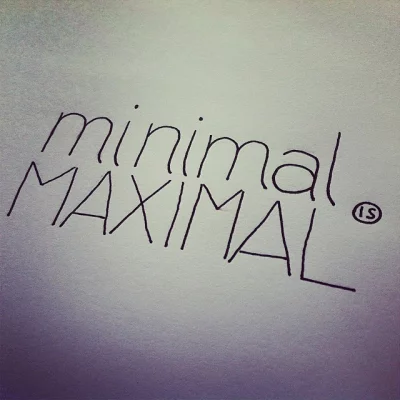 Minimal is maximal - One of my favorite #moto. #sk