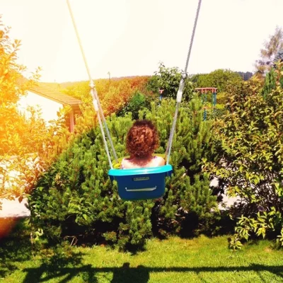 Activité du matin: 50 min de poussage de balançoir