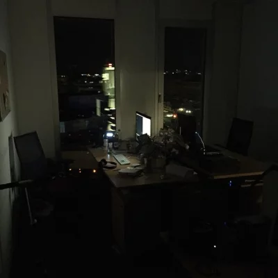 Working late in the dark