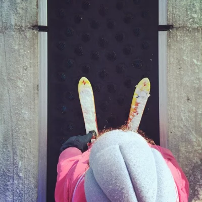 Skiing for the first time