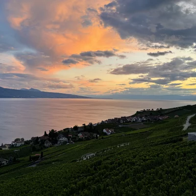 Sunset over the Lavaux