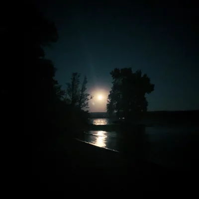 Moon on the lake