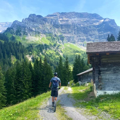 Scooter in the mountains